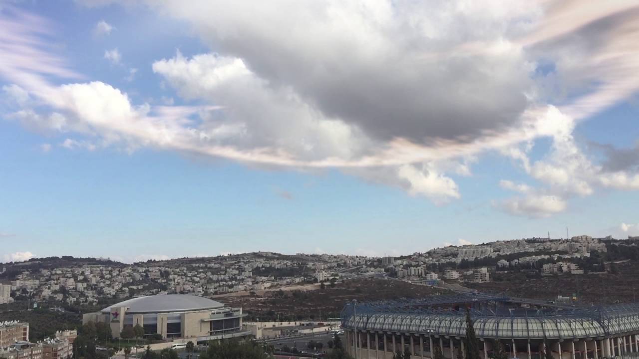 Look at what the clouds do in Jerusalem when the ‘First’ trumpet is blown for Rosh Hashanah!