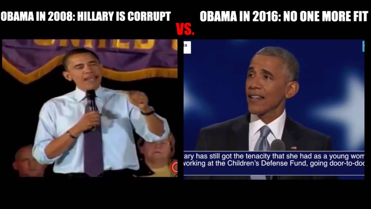 Obama on Hillary Clinton in 2008 vs now in 2016