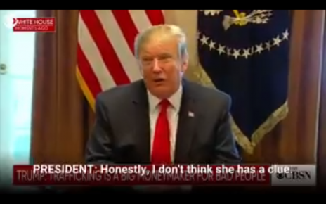 WATCH – “I don’t think Nancy has a clue,” Donald Trump said today, responding to the Speaker Pelosi’s criticism that his #INF pullout is “risking an arms race”  – VIDEO