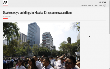 BREAKING: Earthquake Prompts Evacuations in Mexico City After Buildings Begin to Sway