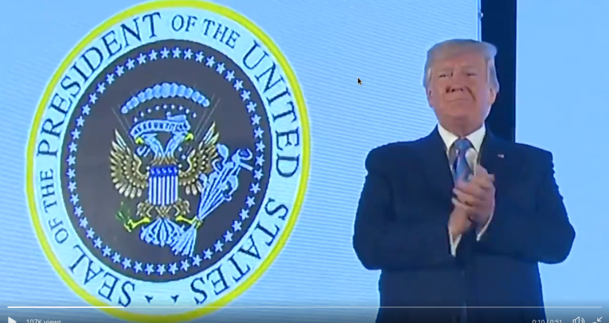 WATCH – White House officials baffled by doctored presidential seal featuring a Russian eagle clutching a set of golf clubs instead of arrows