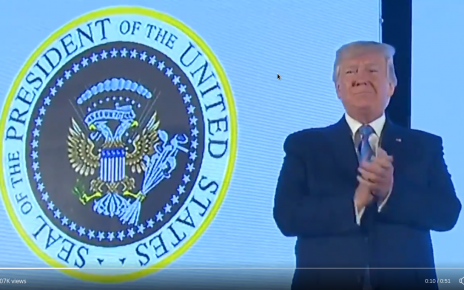 WATCH – White House officials baffled by doctored presidential seal featuring a Russian eagle clutching a set of golf clubs instead of arrows