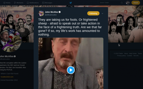 McAfee: They Are Taking Us For Fools. Or Frightened Sheep – Afraid To Speak Out Or Take Action In The Face Of A Frightening Truth