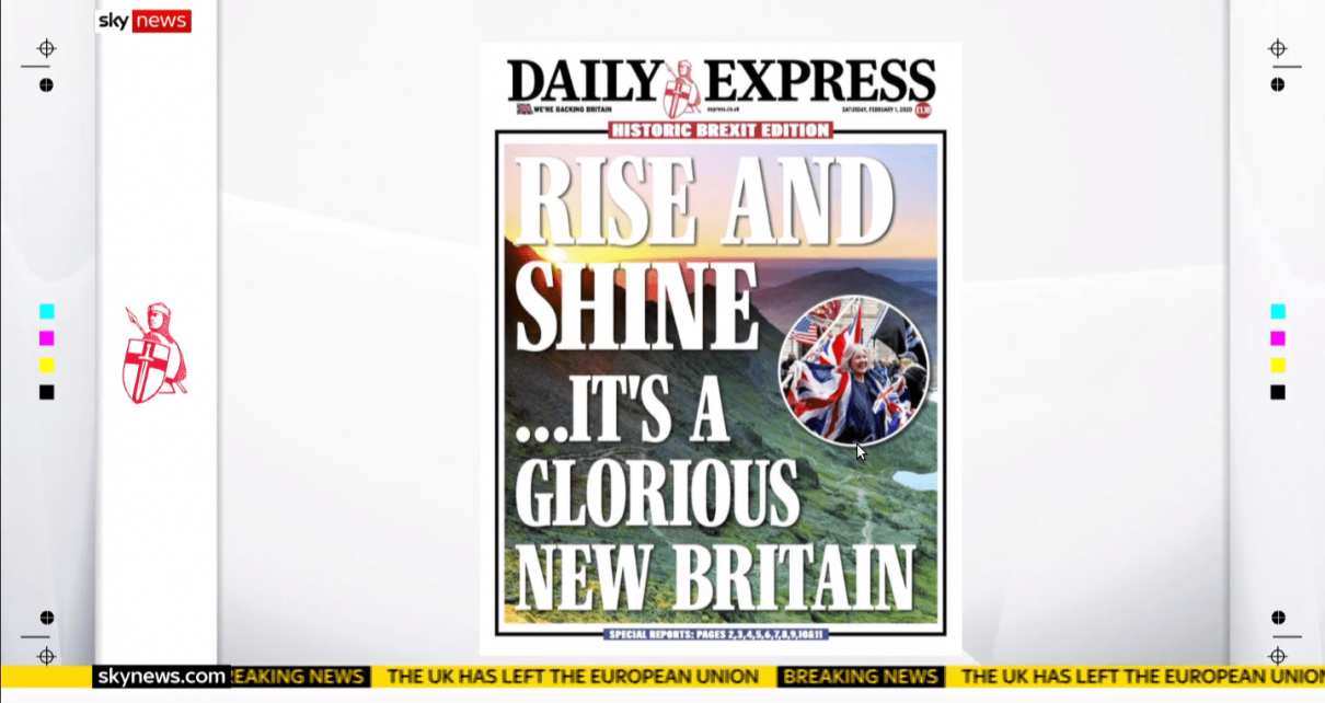 #Brexit Day  – The Front Pages of News Papers From Across The UK – See the Latest Headlines On A Truly Historic Day For Britain