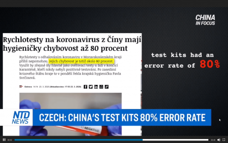 Chinese state-run media reported that China donated 150,000 #CCPVirus (#coronavirus) test kits to the Czech Republic. But the Czech said they paid for the kits which had an error rate of 80%